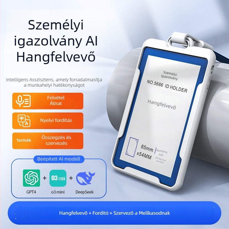 K3a AI hangrögzítő üzleti megbeszélésekhez valós idejű fordítással és szinkron értelmezéssel - WAV, felvételi idő 1080, 10 m hatótávolság, USB 2.0