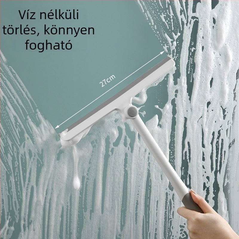 FaSoLa forgó ablakkaparó fürdőszobai üveg tisztító eszköz — kézi, otthoni használatra (PP/TPR), egyoldalas törölés