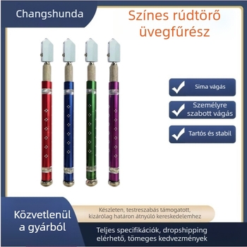 Üvegvágófej gyémántcsúccsal vastag üveghez – forgó nyílás, kerámia csempe vágás, kerámia gördülő kerék