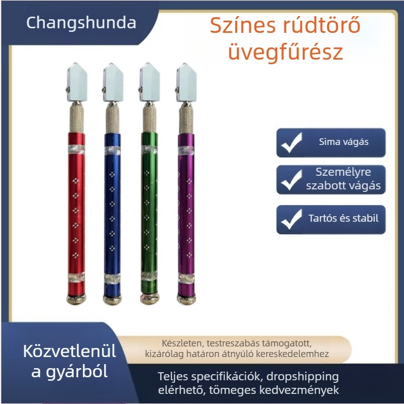Üvegvágófej gyémántcsúccsal vastag üveghez – forgó nyílás, kerámia csempe vágás, kerámia gördülő kerék
