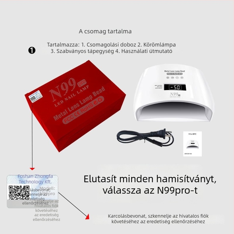 N99Pro manikűr LED lámpa — licenselt magáncímke; márka: Other; márkatípus: hazai márka; modell: N99Pro