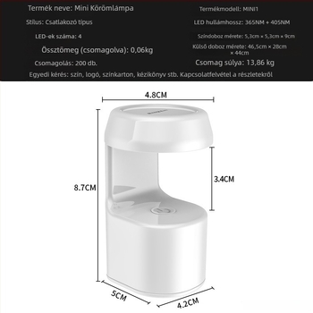 Körömlámpa – alapcsomagolás, helyi márka, nem importált