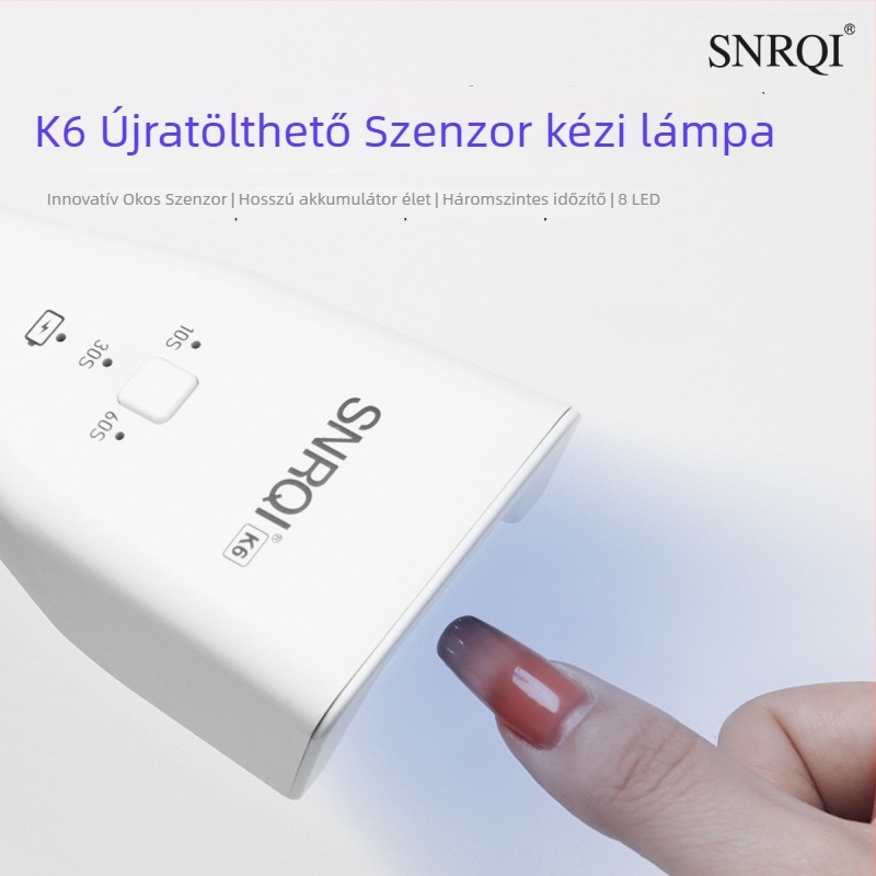 Snrqi K6 Hordozható Szenzoros Körömlámpa – Körmök Művészetéhez, Modell: K6, Termékkód: K6