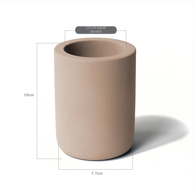 Fürdőszobai diatomit fogkefetartó, fúrás nélküli telepítéshez, nedvességálló, gyorsan száradó tároló