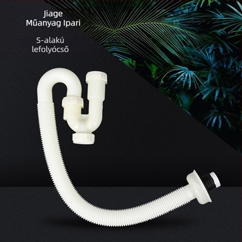 S-alakú mosdócső szett – PP anyag, S-alakú forma, forgatható lemez, modern minimalist stílus, testreszabható feldolgozás