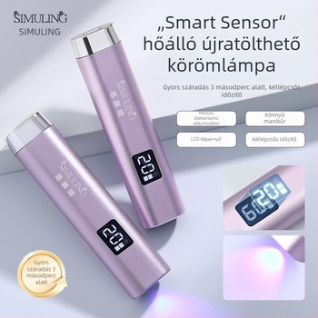 Manikűr lámpa intelligens szenzorral, gyors száradás, hordozható, újratölthető kézi lámpa (Modell: Smart Sensor Light; Márka: Si muling)