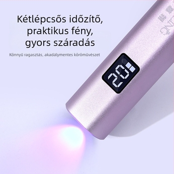 Manikűr lámpa intelligens szenzorral, gyors száradás, hordozható, újratölthető kézi lámpa (Modell: Smart Sensor Light; Márka: Si muling)
