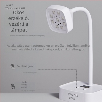 Köröm lámpa asztali lótusz mintázattal, újratölthető, szenzoros, 27W, Modell 223