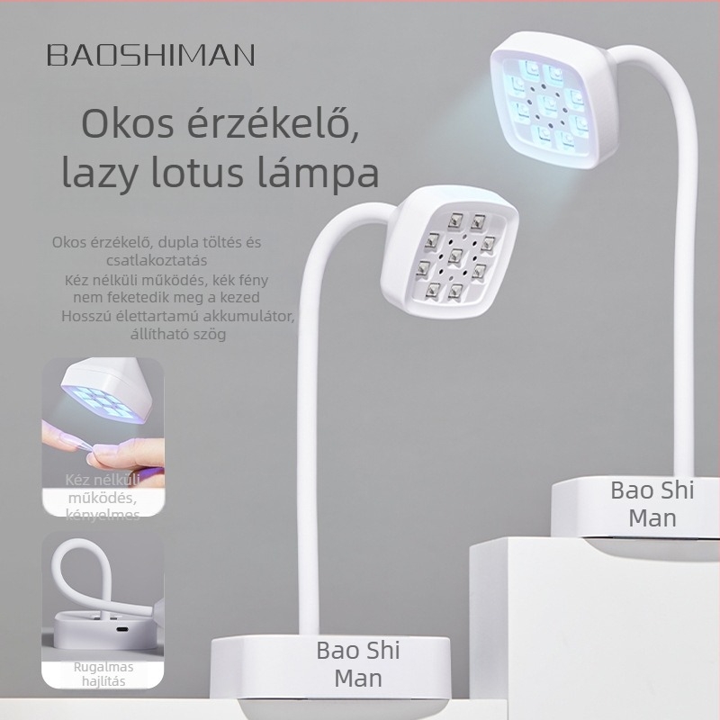 Köröm lámpa asztali lótusz mintázattal, újratölthető, szenzoros, 27W, Modell 223