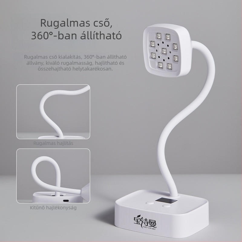 Köröm lámpa asztali lótusz mintázattal, újratölthető, szenzoros, 27W, Modell 223