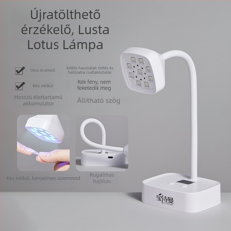 Köröm lámpa asztali lótusz mintázattal, újratölthető, szenzoros, 27W, Modell 223