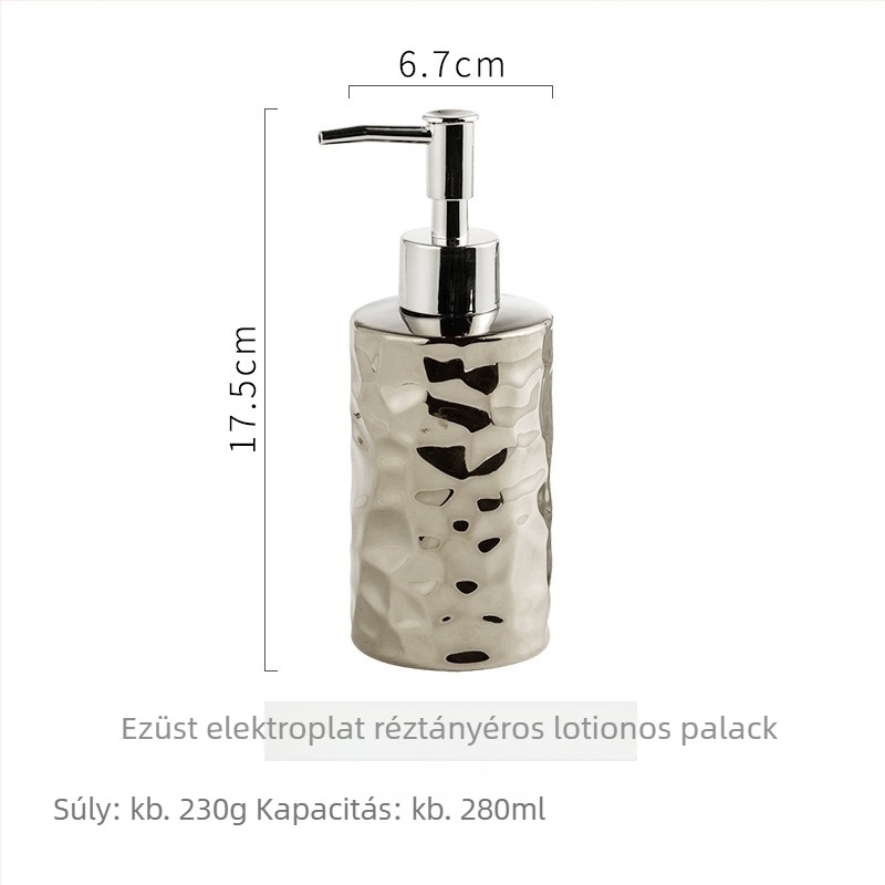 Zi Letter kerámia pumpás üveg szállodai kényelméhez, 340 ml, logó nélkül