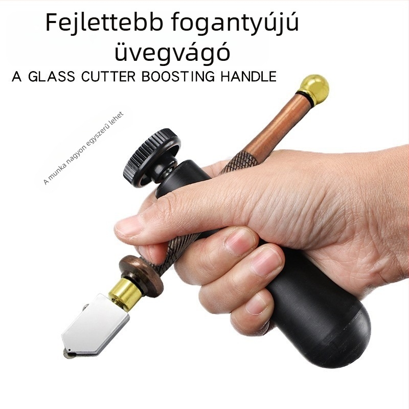 Roller típusú ötvözet csempevágó kés, bronz fogantyúval, kézi működtetésű