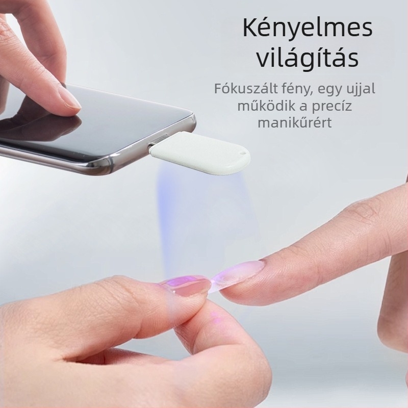 Körmök UV gyógyító lámpa, kompakt és hordozható, alacsony teljesítmény, gyors száradás, modell: 4 portok 2.0+3.0