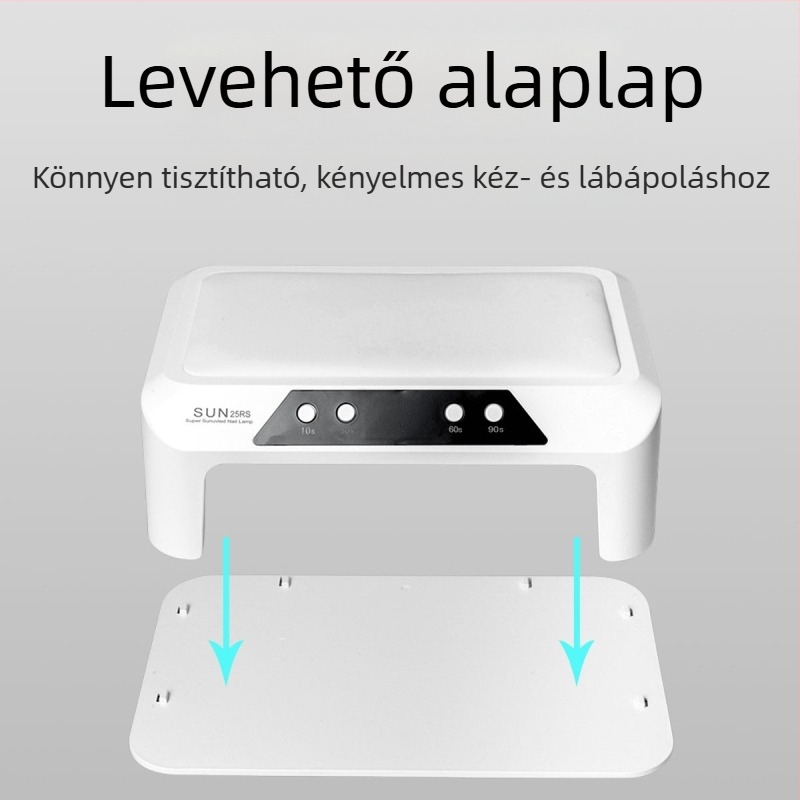 Körömlámpa kéz párnával — multifunkcionális 3 az 1-ben fototerápiás lámpa a gél-lakk gyors száradásához