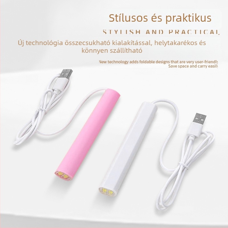 Honghua USB-vezérelt kézi körömlámpa, szalag alakú, újratölthető, gyors száradású, otthoni használatra