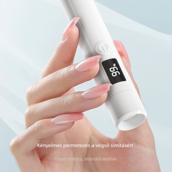 Kézben tartható manikűrlámpa kijelzővel, kompakt hordozható manikűr lámpa beépített akkumulátorral