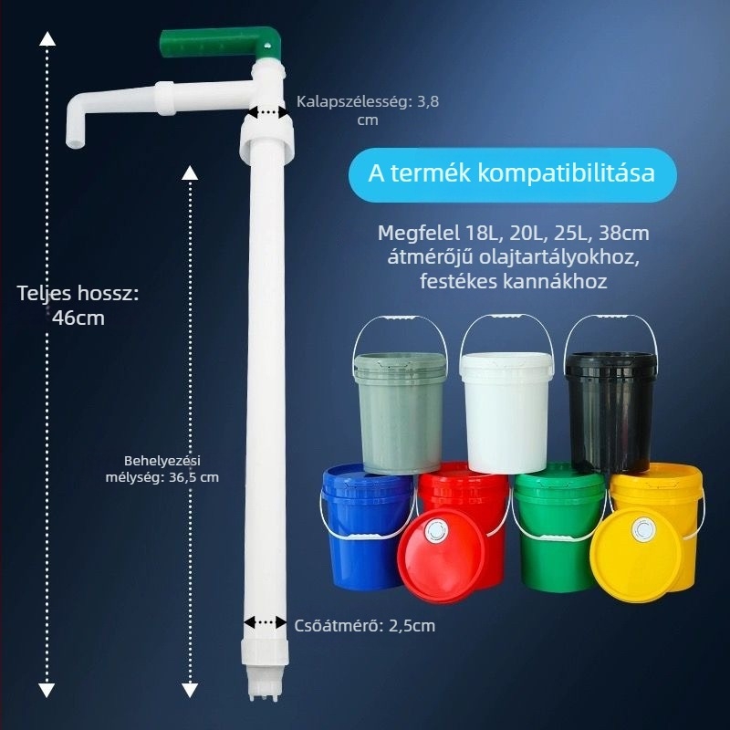 Autómosó folyadék adagoló öntisztító pumpával, kézi nyomófej és olajpumpa