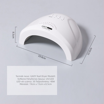 Manikűr lámpa szenzorral (UV-LED lámpa, 48W, Sunshine No. 1)