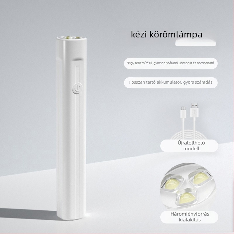 Kézben tartható körömlámpa, újratölthető, kompakt; modell One-word lamp; márka Hand Light
