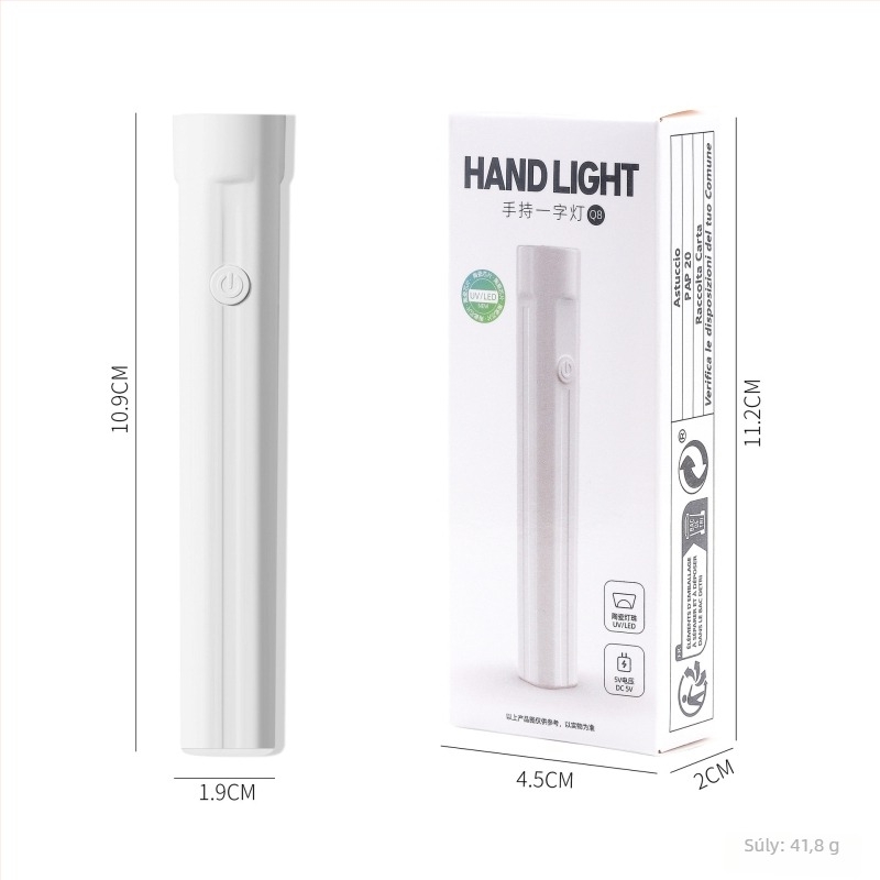Kézben tartható körömlámpa, újratölthető, kompakt; modell One-word lamp; márka Hand Light