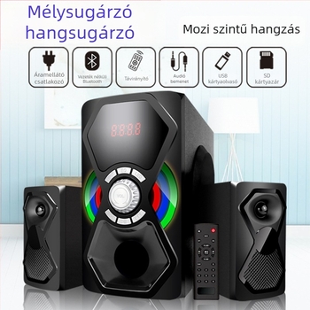 2.1‑csatornás Bluetooth multimédiás hangrendszer subwooferes erősítővel (BT 5.3; 80W; 20 Hz–20 kHz; 360° Surround; RGB világítás)