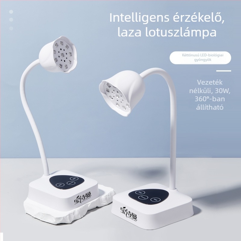 Boucherman Modell 11 okos érintőképernyős manikűr LED-lámpa, asztali újratölthető szárító