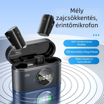 SX101 kétcsatornás vezeték nélküli lavalier mikrofon élő közvetítéshez és felvételhez AI zajcsökkentéssel