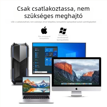 USB asztali mikrofón számítógépekhez — cserélhető irányultságú felvételi mintázat, zajcsökkentés, 100 Hz–20 kHz, SNR < 60 dB, vezetékes, ideális élő közvetítéshez, játékhoz és értekezletekhez