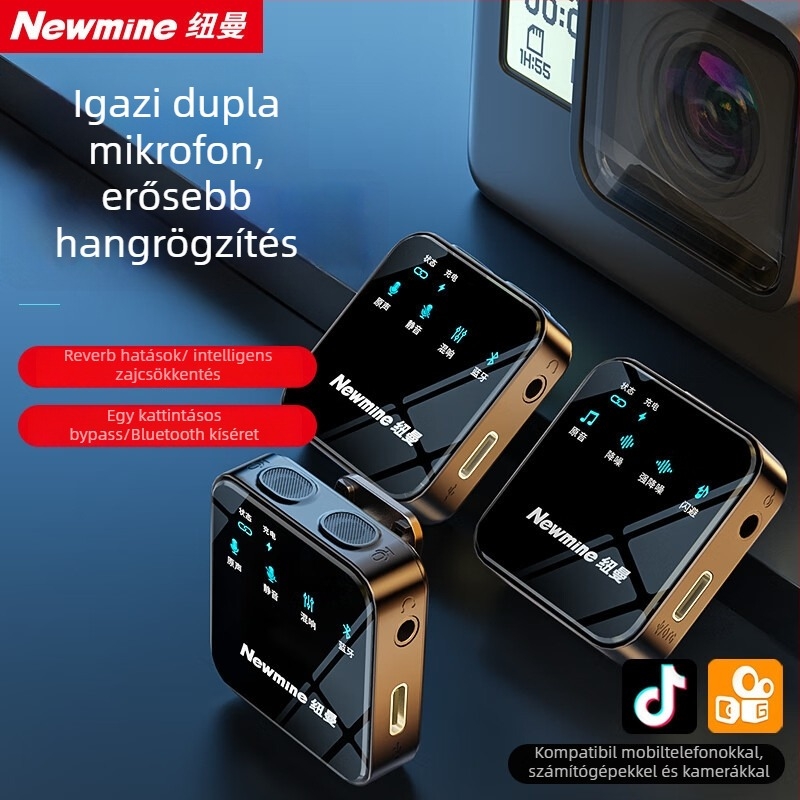 Newman MC205 Lavalier mikrofon, omnidirekcionális, beépített 100–300 mAh akkumulátor, üzemidő 6–8 óra