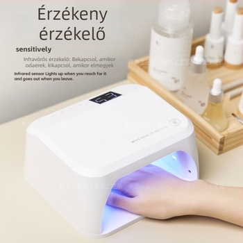 LED körömszárító lámpa 18W, gyors száradás, hordozható, manikűrszalonokhoz