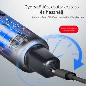 Vezeték nélküli kézi mikrofon KTV-hez, élő közvetítésre, 2.4 GHz, beépített 500–800 mAh akkumulátor, frekvenciaválasz 40 Hz–20 kHz, SNR ≥85 dB