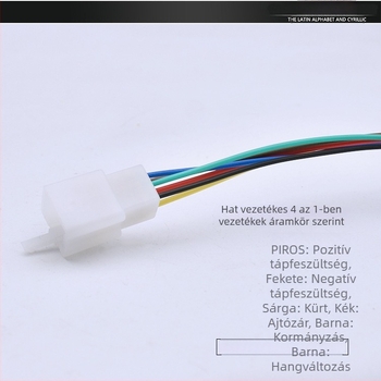 Elektromos tricikli kürt – 4 az 1-ben hangszóró, hátrameneti hang, lopás elleni védelem (12V, 10W, 1Ω)
