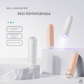 Kézben tartható körömlámpa, mini hordozható, hálózatról működik, gyors kötés