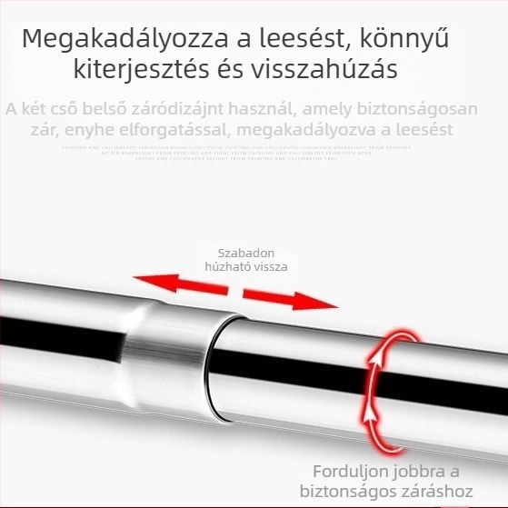 Nerez acélból készült ívelt zuhanyrúdr, teleszkópos, L-alakú