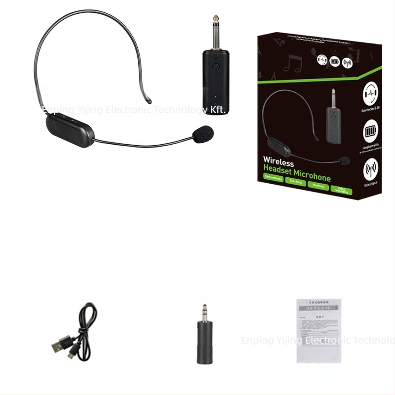 Lavalier fejhallgató mikrofon beépített akkumulátorral, 12 óránál hosszabb üzemidő, frekvenciatartomány 20 Hz–20 kHz, SNR ≥60 dB