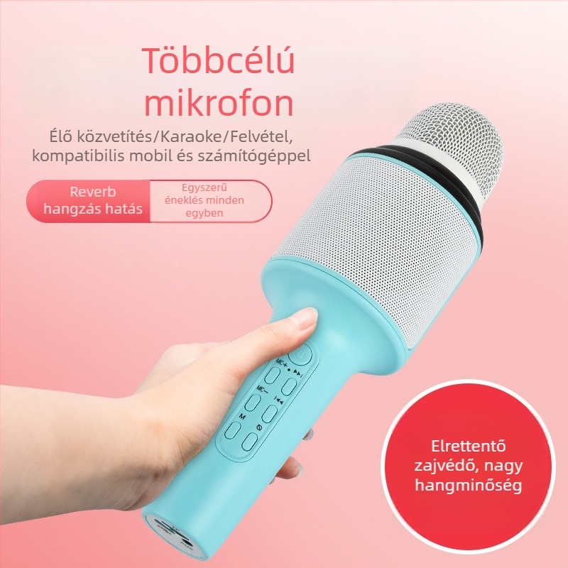 MDX3 Bluetooth mikrofon integrált hangszóróval és hangkártyával, BT 5.0, 5W kimenet, frekvenciaspektrum 100 Hz–20 kHz, beépített 1200–2000 mAh akkumulátor, üzemidő 3–6 óra