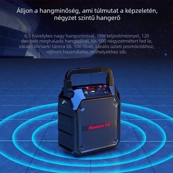 Newman K97 Hordozható Bluetooth hangszóró – 18W kimenet, Bluetooth 5.0, beépített 4000–6000mAh akkumulátor, frekvenciasáv 100 Hz–20 kHz, SNR ≥75 dB