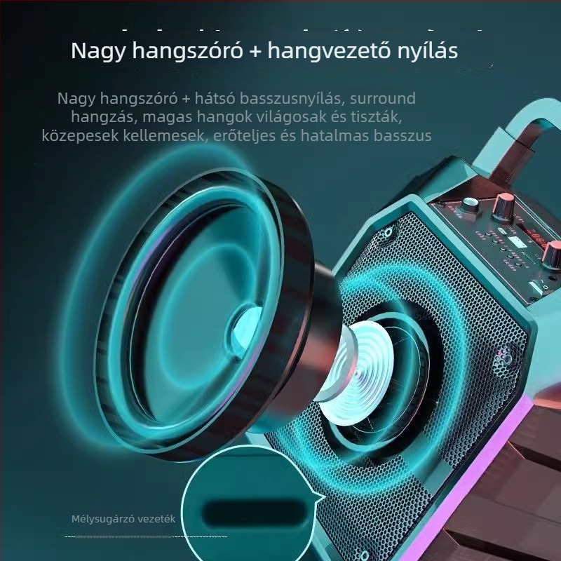 Newman K97 Hordozható Bluetooth hangszóró – 18W kimenet, Bluetooth 5.0, beépített 4000–6000mAh akkumulátor, frekvenciasáv 100 Hz–20 kHz, SNR ≥75 dB