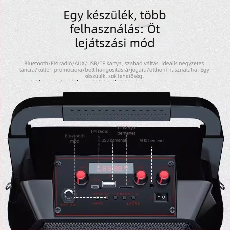 Newman K97 Hordozható Bluetooth hangszóró – 18W kimenet, Bluetooth 5.0, beépített 4000–6000mAh akkumulátor, frekvenciasáv 100 Hz–20 kHz, SNR ≥75 dB