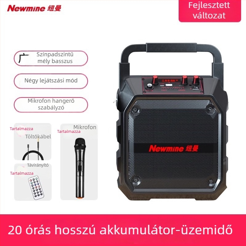 Newman K97 Hordozható Bluetooth hangszóró – 18W kimenet, Bluetooth 5.0, beépített 4000–6000mAh akkumulátor, frekvenciasáv 100 Hz–20 kHz, SNR ≥75 dB