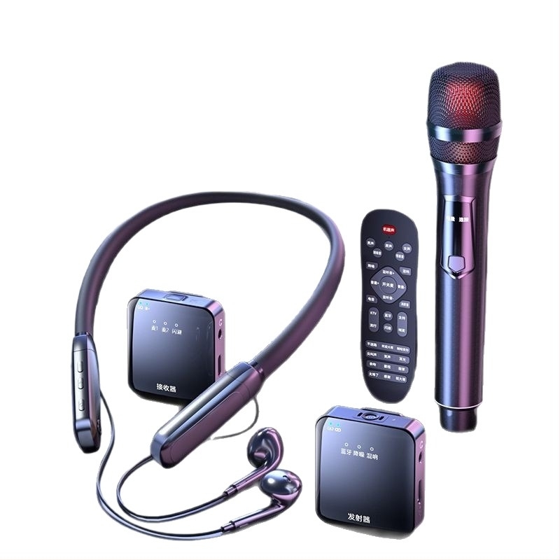 O6 Minden-in-egyben hangkártya élő közvetítéshez és karaokehoz Lavalier mikrofonnal, frekvenciatartomány 20 Hz–20 kHz, SNR < 60 dB, beépített akkumulátor, Bluetooth 2.0