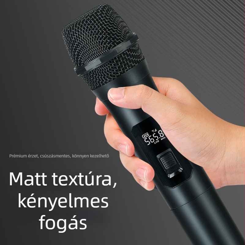 1–4 vezeték nélküli mikrofon rendszer otthoni karaokehoz és színpadhoz, dinamikus mikrofon, frekvencia-tartomány 60 Hz–15 kHz, SNR ≥75 dB, 110–220 V, beépített akkumulátor nélkül