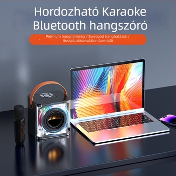 Új Bluetooth karaoke hangszóró beépített mikrofonnal – hordozható kültéri karaoke rendszer