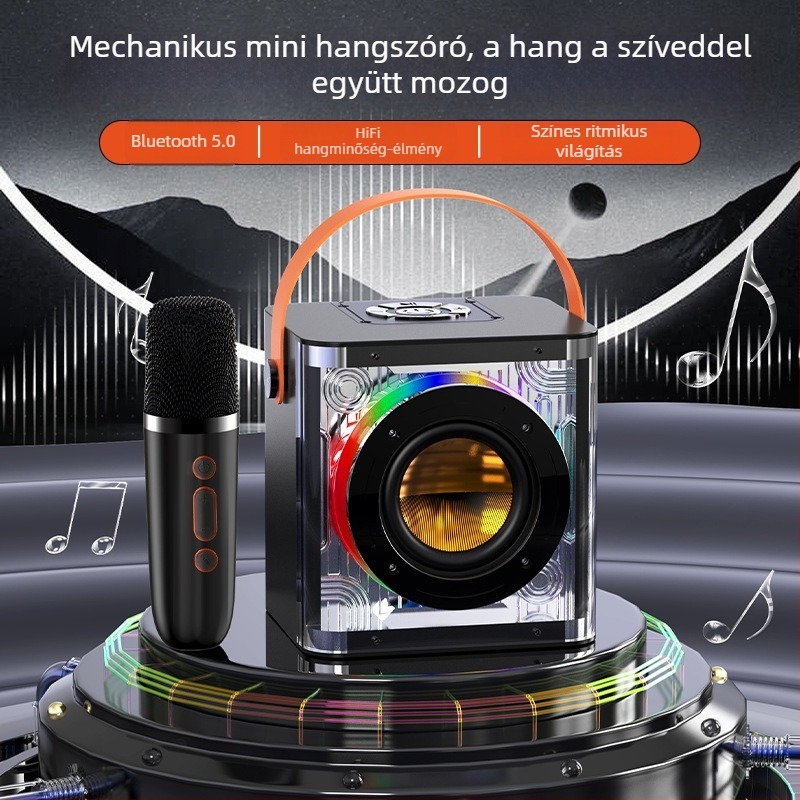 Új Bluetooth karaoke hangszóró beépített mikrofonnal – hordozható kültéri karaoke rendszer