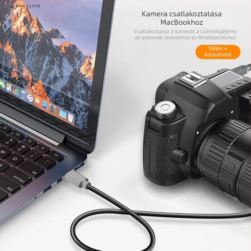 Type-C–ről Mini USB adatkábel, T-porttal, mobiltelefonokhoz, DSLR fényképezőgépekhez és hordozható merevlemezekhez, régi interfész