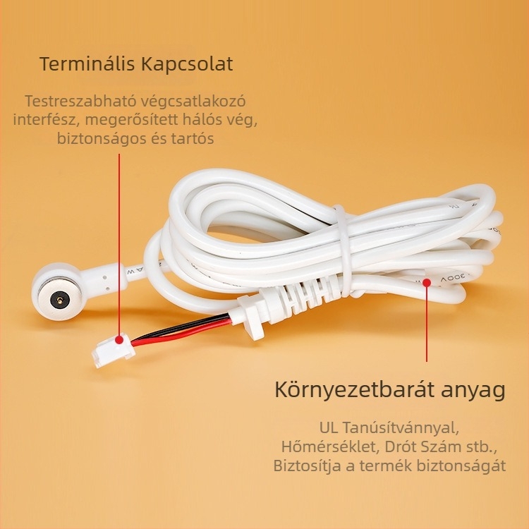 Zero ao szögletes mágneses töltőkábel mágneses fejjel, N52 mágnes, kompatibilis zseblámpákkal, adapterekkel, intelligens viselhető eszközökkel és lámpákkal.