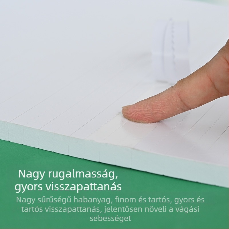 Ragasztóval ellátott EVA habcsíkok és die-cut habpárnák különböző méretekben (12x300x380 mm, 9x300x380 mm, 10x300x380 mm, 6x300x380 mm, 15x30x380 mm)