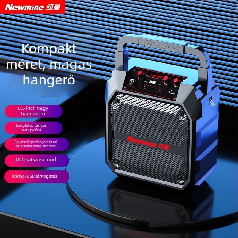Newman K97 hordozható Bluetooth hangszóró, 17W kimenet, beépített 2000-4000mAh akkumulátor, Bluetooth 5.0, 100Hz-18kHz, hatótáv kb. 8 m
