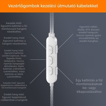 Kábeles hangkártya fejhallgatóhoz mikrofonnal, élő felvételre és karaokéhoz, zajcsökkentés, magas felbontású hang, omni irányú felvétel, névleges teljesítmény 5W